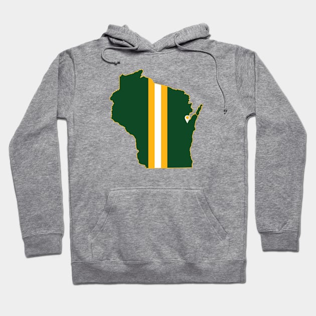 Green Bay Football Hoodie by doctorheadly